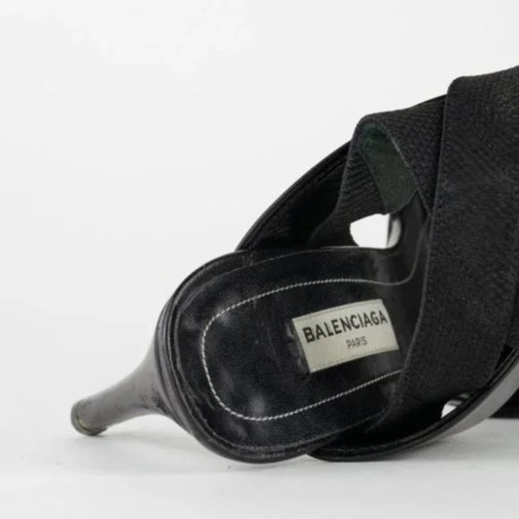 Balenciaga Chevreau Elastic Strappy Sandal - Picture 9 of 10